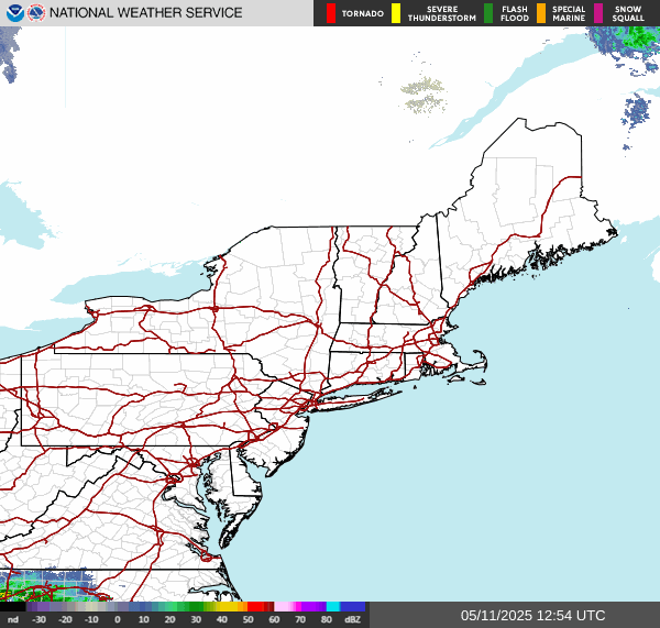 Weather radar map