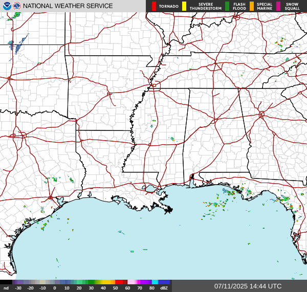 Weather radar map