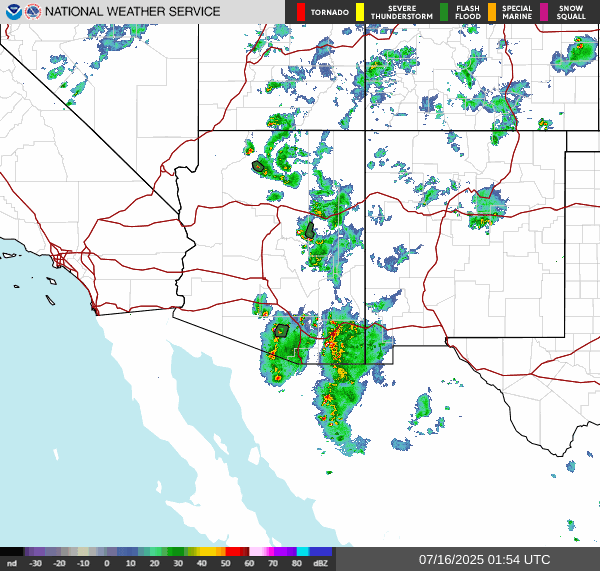 Weather radar map