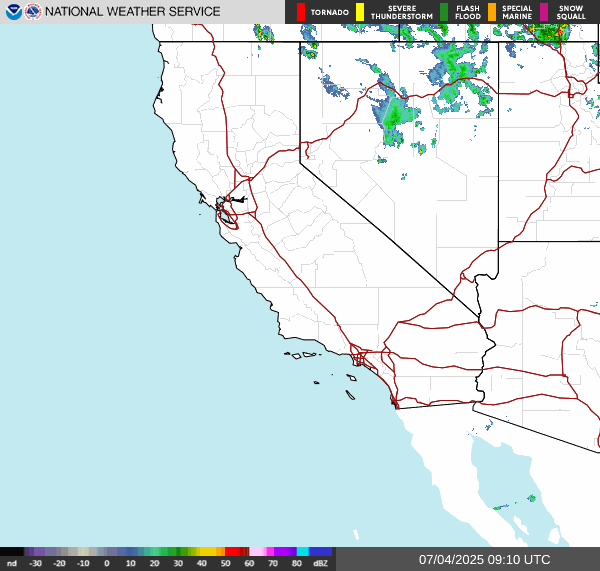 Weather radar map