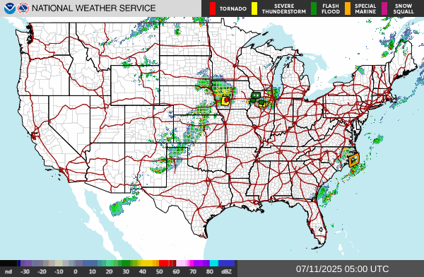 Weather radar map